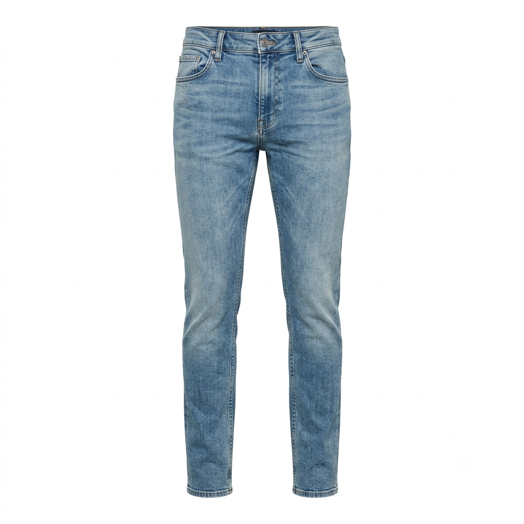 Premium Men's Stone-Washed Denim Jeans