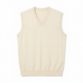 Superfine Giza Cotton Sleeveless V-Neck Sweater