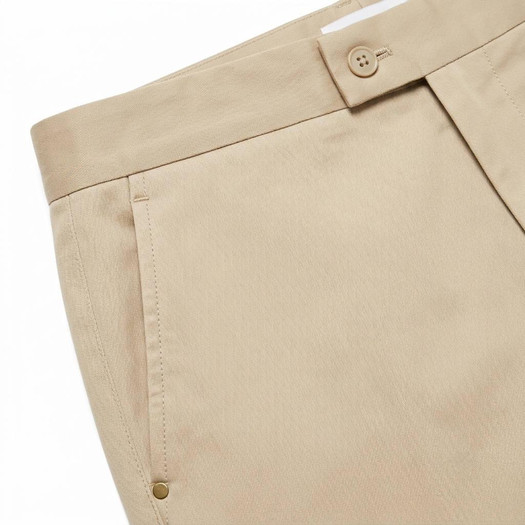 Premium Cotton Gabardine Sarda Shorts (Beige)