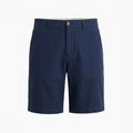 Navy Blue Refined Cotton Linen Shorts